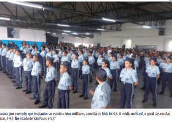 Professores criticam o Programa Escola Cívico-Militar