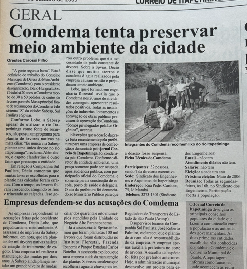Outro problema citado é a necessidade de poda constante das árvores. Foto - Arquivo Jornal Correio