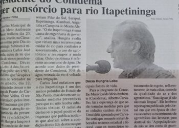 No Correio há 20 anos: Em 2005, presidente do Comdema queria consórcio para o rio Itapetininga
