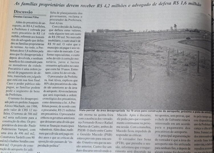 Em 2005, aeroporto já era alvo de discussão
