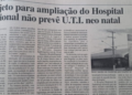Projeto para ampliação do Hospital Regional não prevê U.T.I. neo natal