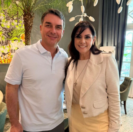 Simone Marquetto se reúne com Flávio Bolsonaro e passa a ser cotada como vice de pré-candidato