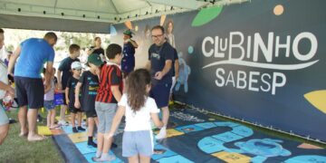 Para as crianças, a programação inclui o Clubinho Sabesp, com recreação e atividades de educação ambiental. Foto - Divulgação