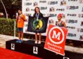Lavínia Klapper conquistou o 1º lugar em duas provas, na categoria Petiz II, sob a coordenação do técnico José Antônio Barreiros (Tó). Foto - Divulgação