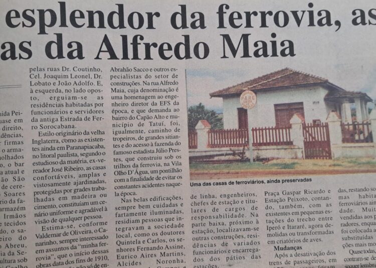 No esplendor da ferrovia, as casas da Alfredo Maia