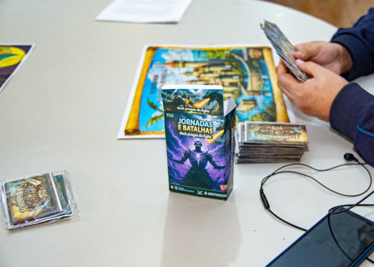 Do tipo TCG (Trading Card Game), modalidade em que os participantes montam baralhos personalizados e estratégicos. Foto - Arquivo pessoal